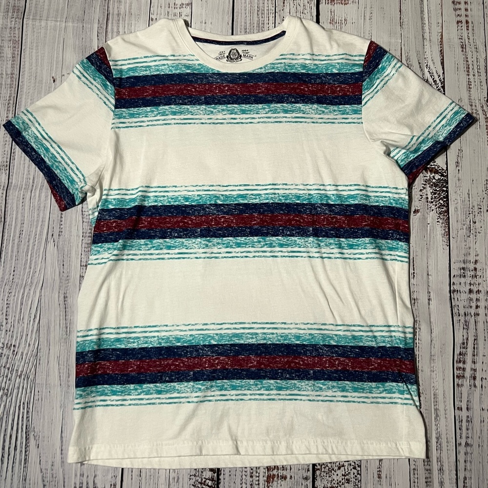 American Rag Crew Neck, Short Sleeve, Striped Tee, Men’s XL